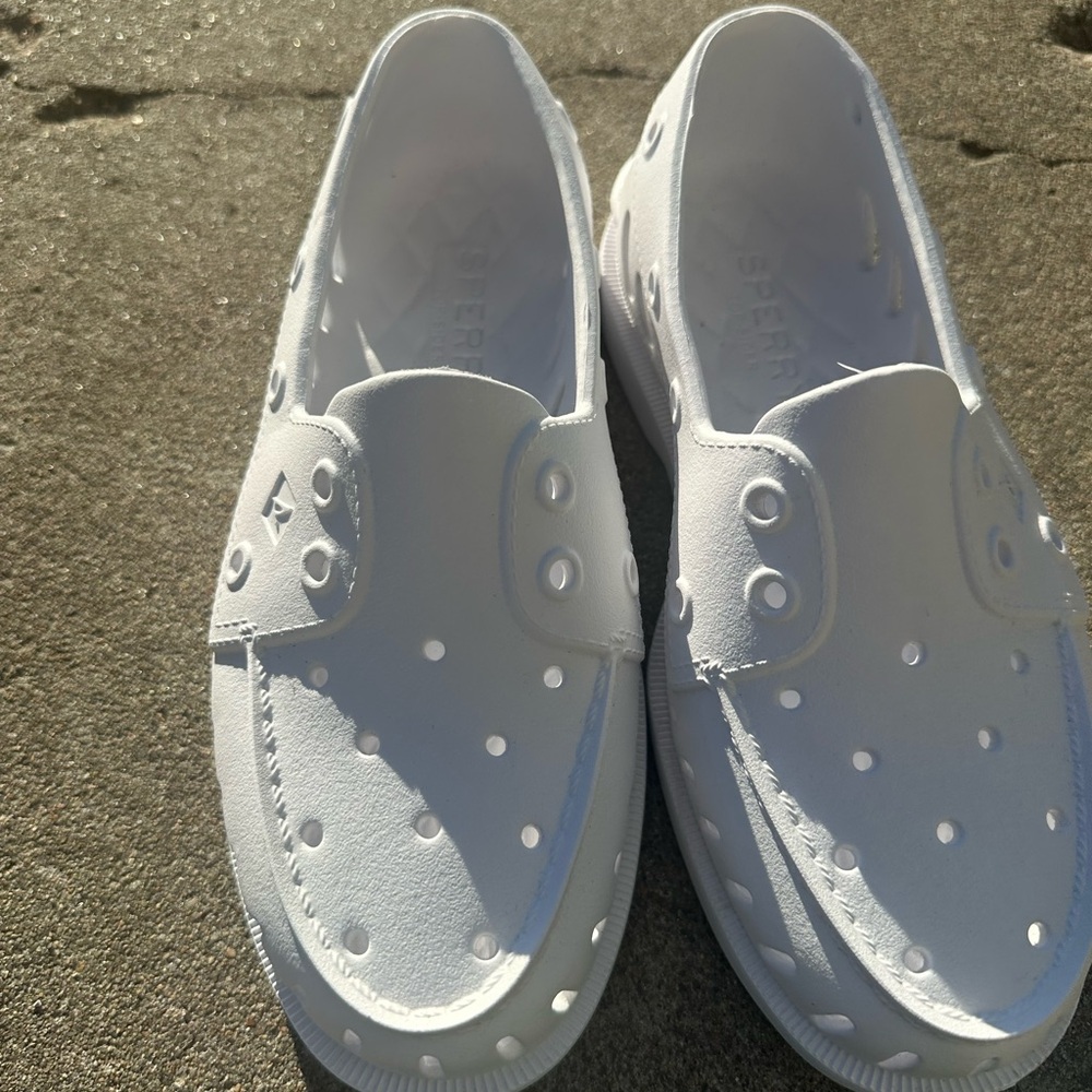 TOPSIDER Sperry Authentic Orig White Float Boat Shoes Women Size 6 - Picture 3 of 8